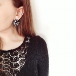 ‘Finella’ Crystal Feather Statement Earrings